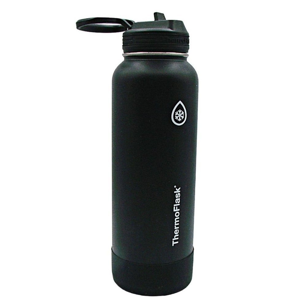 Thermoflask Stainless Steel 40oz Water Bottle W/ Straw Lid and Bottom Protector